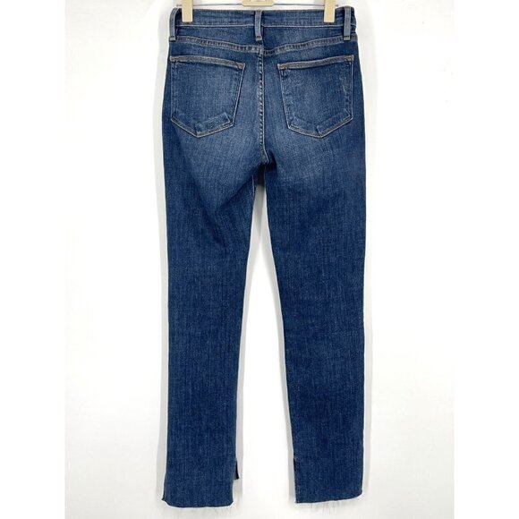 NWOT Frame Le High Straight Jean in Carroll Wash Blue 24 - Picture 3 of 4